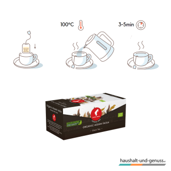 Preview: Julius Meinl Bio Tee Assam India, Schwarztee, Ziehzeit